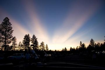 Crepuscular rays at Bryce Canyon